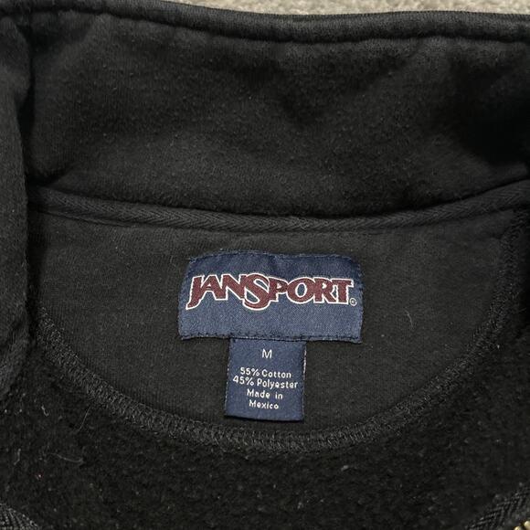 Vintage UMBC Black Size M 1/4 Zip Sweatshirt Retrievers JanSport - Picture 2 of 6